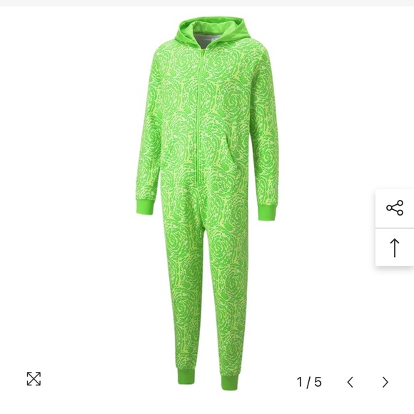 Men’s Puma Slime Onesie Green 535441-01 Size Large New - Picture 3 of 7